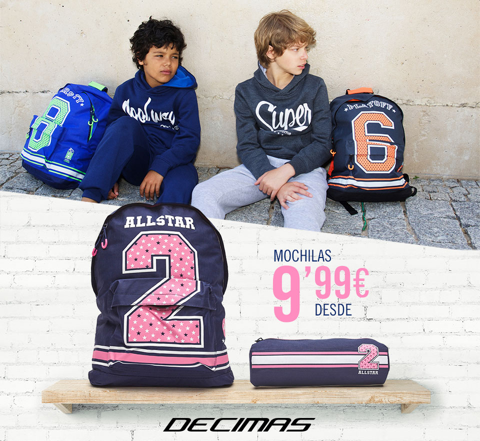 Para buscar refugio Identificar Escuela primaria DECIMAS | BTS MOCHILAS - Centro Comercial The Outlet Stores Alicante