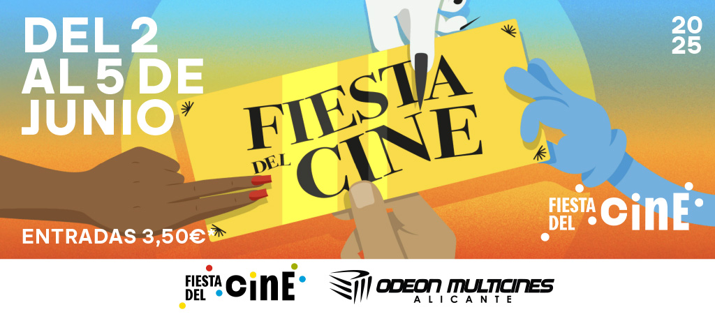 Esta Fiesta del Cine, ¡vamos a disfrutarla como nunca!
Apunta porque tienes una cita en Odeon Multicines. Del 2 al 5 de junio, podrás disfrutar de tus pelis favoritas por solo 3,50€ la entrada. Todas las películas de la cartelera a un precio especial solo durante estos cuatro días.
Para poder disfrutar de la Fiesta del Cine tan solo tienes que acudir a las taquillas de nuestro Odeon Multicines o reservar tu entrada a través de la web.
Toda la información a través de la web oficial www.fiestadelcine.com.
¡Te esperamos!